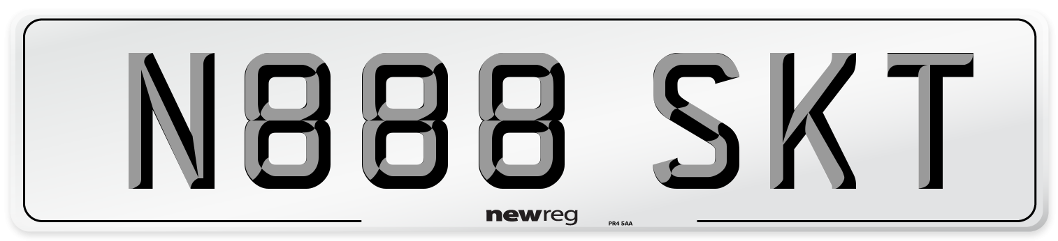 N888 SKT Number Plate from New Reg
